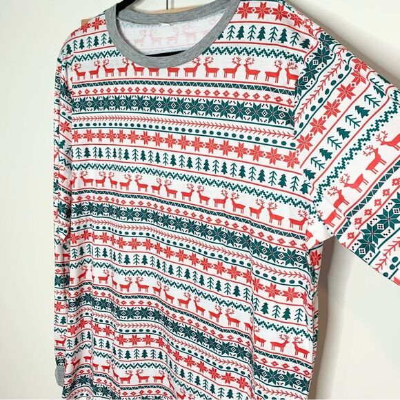 NWT Family Matching Christmas Pajama Set Dad Reindeer Snowflakes Jogger 3XL - Picture 3 of 11